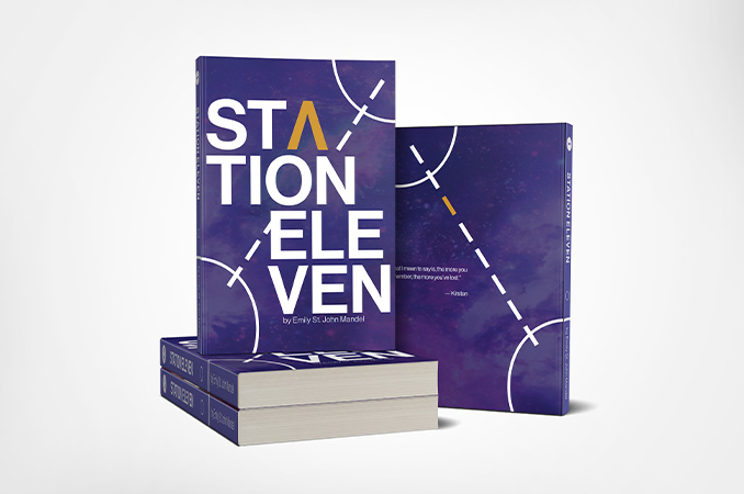 book jacket that has the name station eleven